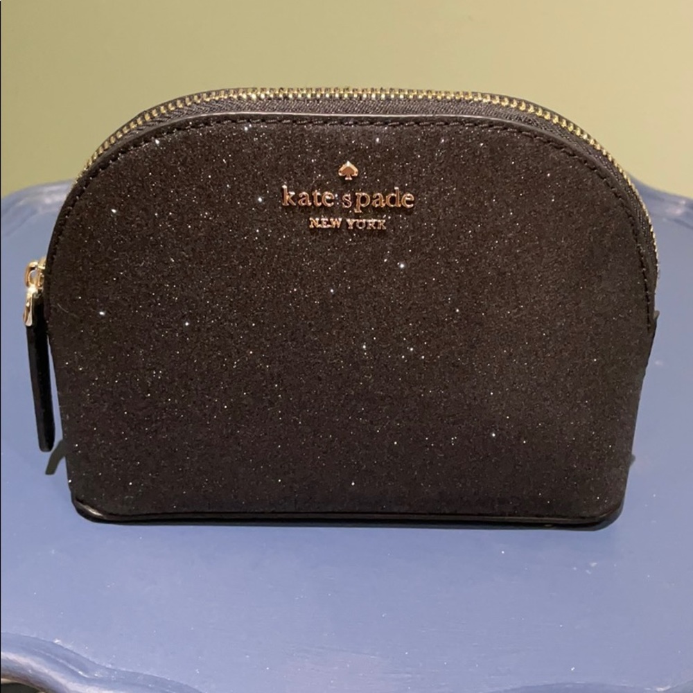 Kate Spade Glitter Cosmetic Case NWT